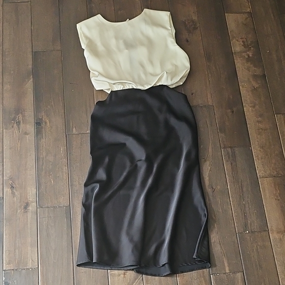 Dresses & Skirts - Elegant Black and Cream Women's Dress
